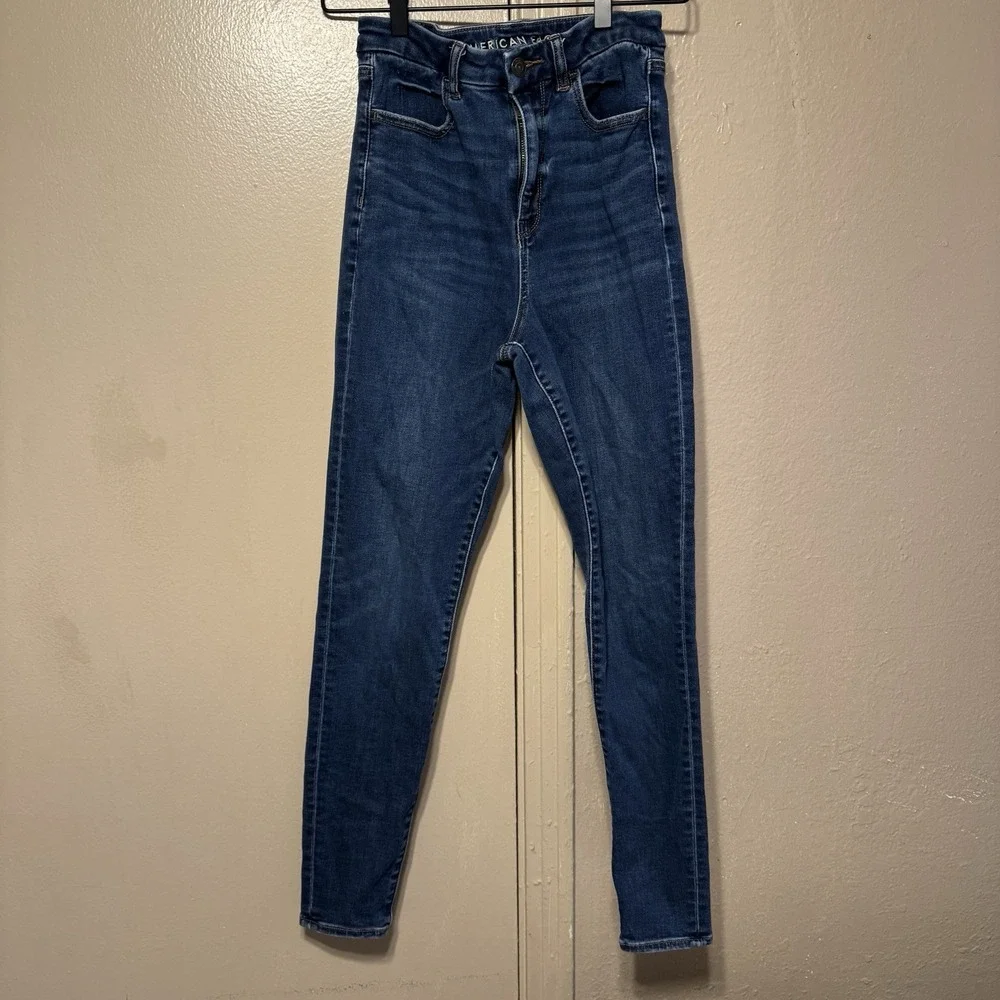 American Eagle 4R Next Level Stretch High‎ Jegging Blue Denim